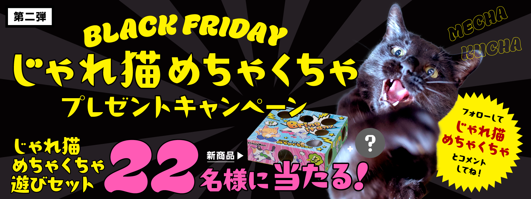 ブラックフライデー じゃれ猫めちゃくちゃプレゼントキャンペーン