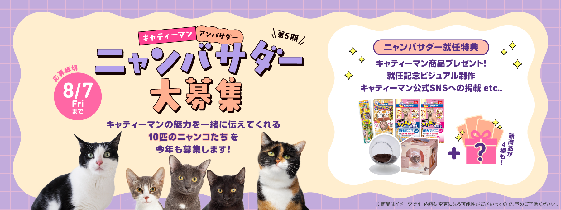 キャティーマンアンバサダー 第5期ニャンバサダ―大募集